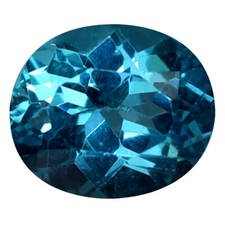 1.12 ct Pleasant Oval Cut 7 x 6 mm Brazil Paraiba Blue Apatite Gemstone