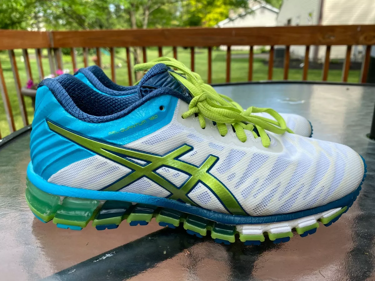 Asics Gel Quantum 180 Running Shoes White Lime Turquoise Size 7.5 T5J7N | eBay