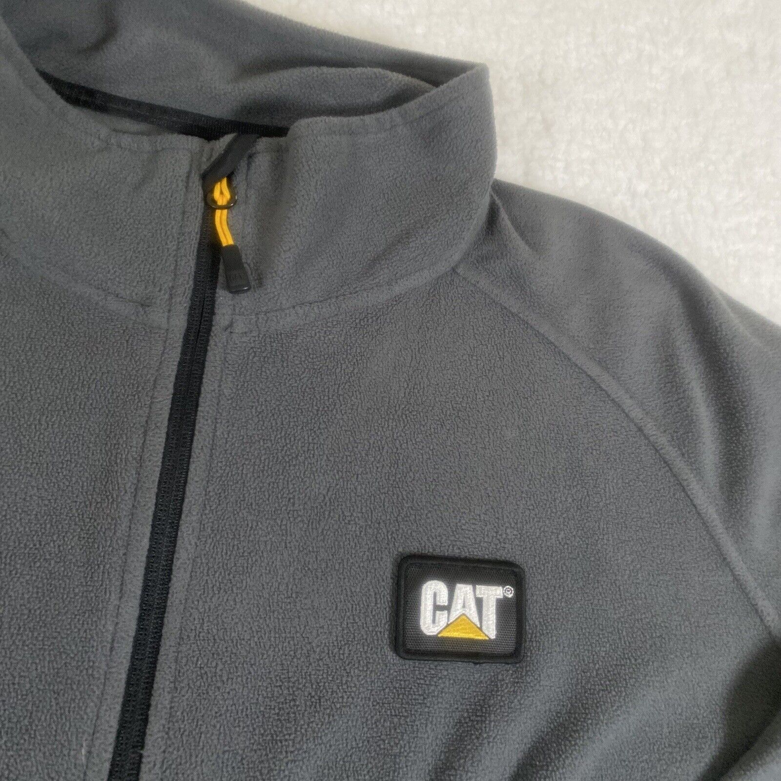 CAT Caterpillar Jacket Mens Size XL Grey Full Zip… - image 2