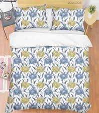 3D Gold Silver Floral Pattern Quilt Cover Set Duvet Cover Bedding Pillowcases