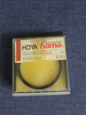 HOYA Gitterfilter * Cross 4x * Effekt-Filter * E 55 *  Filtergewinde 55 mm * OVP