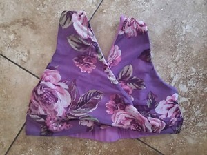 Five Dancewear Floral Yoga Top Gym Sz Adult Medium 