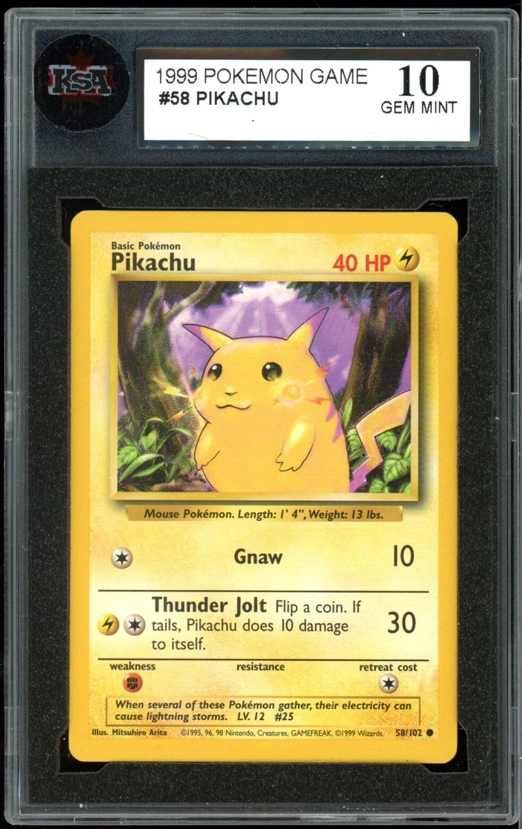 Pokmon TCG Base Set Pikachu Grade 10 Individual Collectible Card Game Cards  for sale | eBay