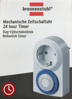 Brennenstuhl Zeitschaltuhr MMZ 20, mechanische Timer-Steckdose, neu 