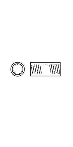 10-32 x 1/2" Tapped Spacer 1/2" OD Nylon Threaded Fastener C33028