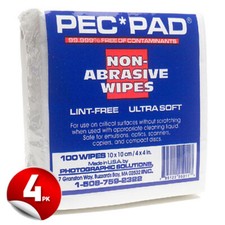  4x Photographic Solutions Pec-Pad Photo Wipes 4 x 4", 100 Pack PAD44