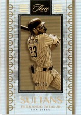 2022 Panini Three and Two #S-12 Fernando Tatis Jr. Sultans Holo Gold #/50