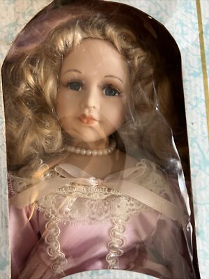 The Princess Collection Porcelain Doll Set Of Two 20” Tall ( Stand