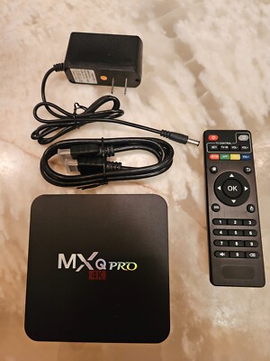 MXQ Pro 4K Android Internet TV Streaming Box Bundle (No Keyboard or Manual)
