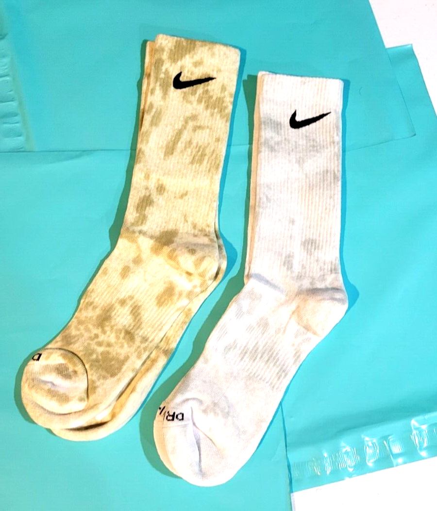 white nike socks tie dye