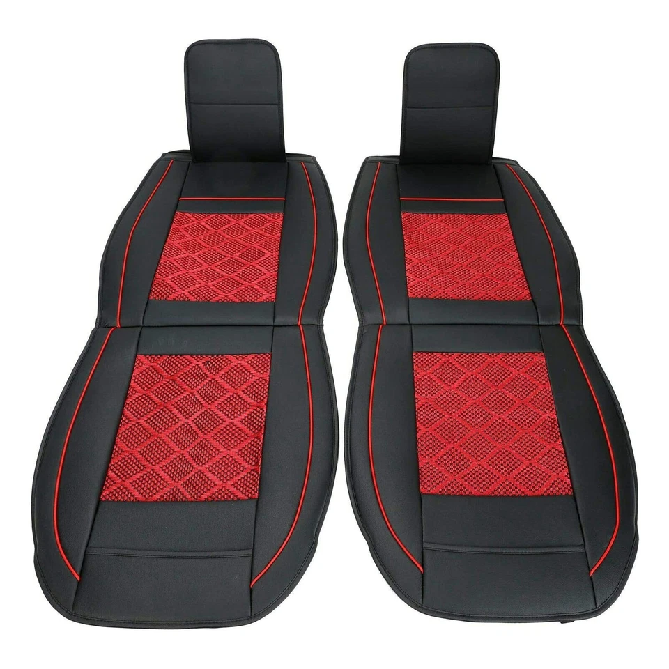 5-Seats Deluxe PU Leather Car Seat Cover Set w/Pillows SUV Front & Rear Cushions - Image 3 of 4