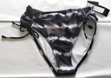 California Waves Black High Waist Swim Bottoms Size Small