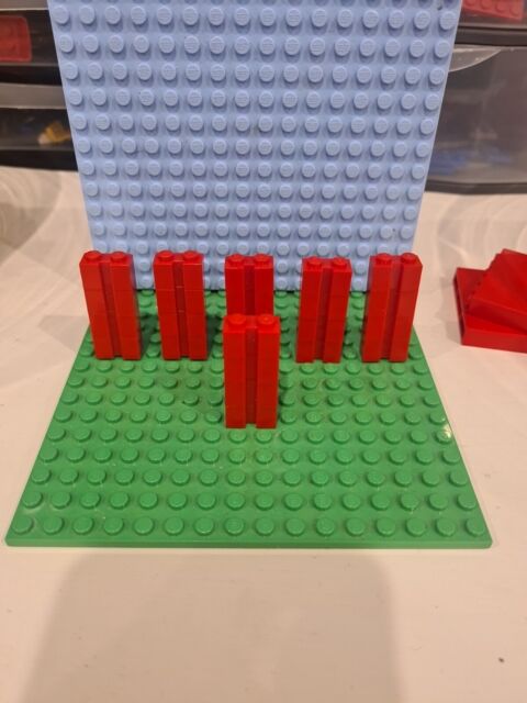 Lego - Brick Brique 1x2 2x1 Groove 4216 - red/Rouge lot de 4 briques
