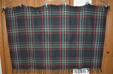 VTG Wool Plaid Throw Blanket Cabin Blanket 100 Wool 68x43