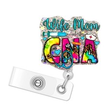Funny CNA Badge Reel - Retractable ID Tag for Nurses, Nursing Students, LPNs