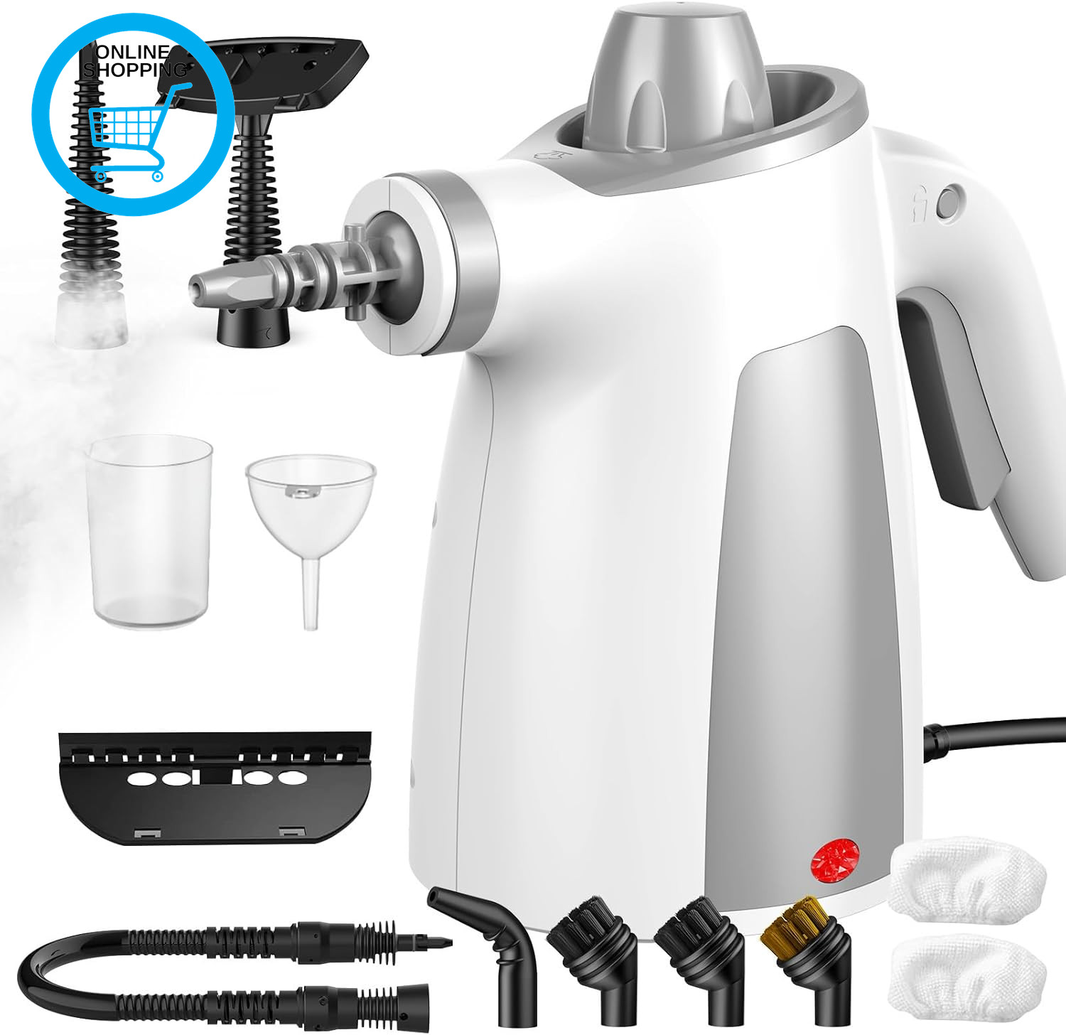 Handheld Steam Cleaner, 1050W Portable Steam Cleaner Handheld with 350Ml Tank &