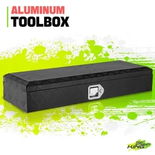 34'' X 6.2'' X 12.8" Truck Trailer Tongue Black Aluminum Tool Box Storage w/Lock