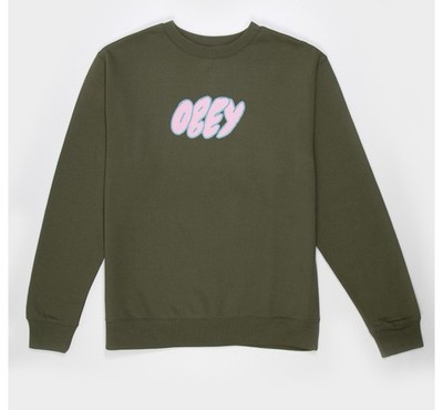 OBEY Bubble Type Mens Crewneck Sweatshirt NWT M
