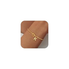 Initial Bracelets for Women Teen Girls Gifts - 18K Gold Plated Knot Initial K Br