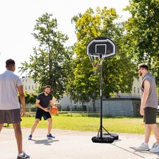 Image of Adjustable Basketball Hoop and Stand w/ Wheels and Weight Base 1.6-2.1m