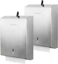2 Packs Paper Towel Dispenser Wall Mount Commercial, Touchless Hand Towel Dispen