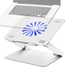 Laptop Cooling Pad with Low-Noise Fan and 3.0 USB Hubs, Ventilated Laptop Cooler