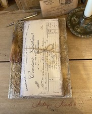 JUNK JOURNAL EPHEMERA ~ OLD FRENCH LEDGERS ~ SET OF 6 📜🪶