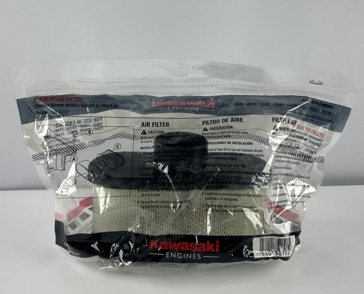 Genuine OEM Kawasaki Air Filter 11013-0752 11013-0726 11013-7047 11013-7049 photo 3