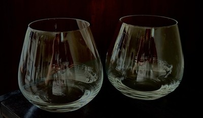 Schott Zwiesel Clear Etched Whiskey Tumbler Glasses Set of 2