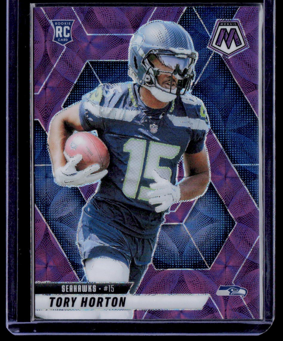 Tory Horton 2025 Panini Mosaic #396 Scope Purple RC Seattle Seahawks