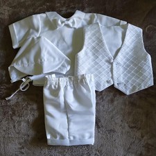 New Gift Baby Boy Baptism/Christening/Wedding White Tuxedo 5pc : XL" 18Mx24M