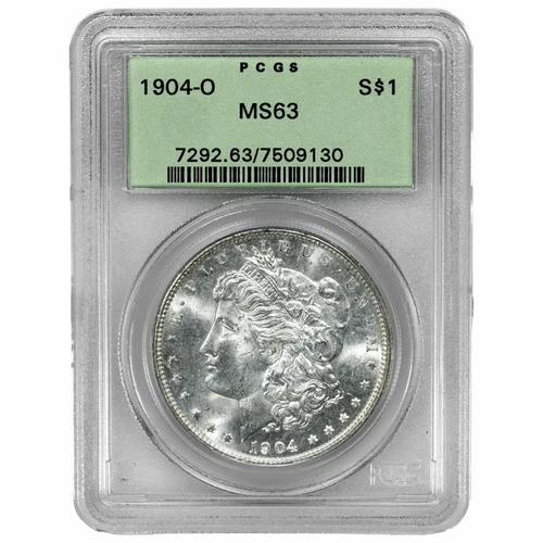1904-O Morgan Silver Dollar PCGS MS 63 Old Green Holder
