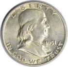 1951-D Franklin Silver Half Dollar AU Uncertified #326