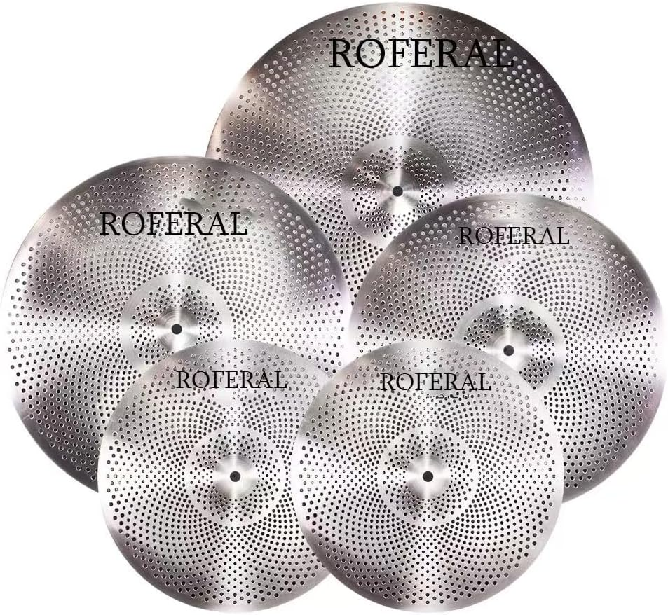 Low Volume Cymbal Pack Mute Cymbal Set 5 Pieces, 14