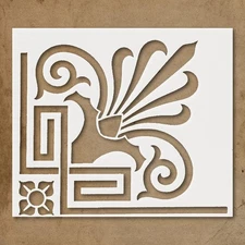 Intricate Swirling Geometric Decorative Wall Art Reusable Stencil - StencilAir