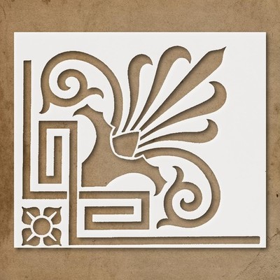 Intricate Swirling Geometric Decorative Wall Art Reusable Stencil - StencilAir