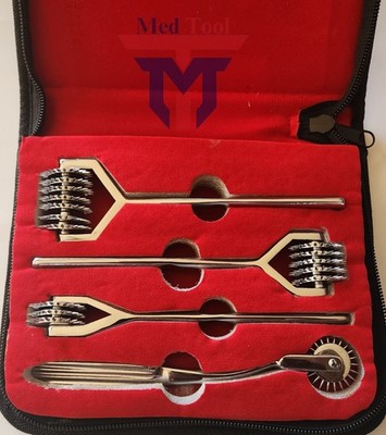 Premium German Wartenberg Pinwheel 1 3 5 & 7 wheel -High Quality (Set of 4)