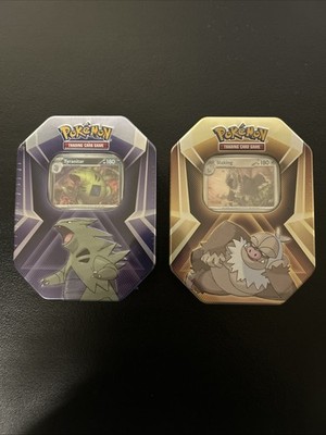 Pokemon TCG: Triple Whammy Tins X2 Slaking & Tyranitar New Factory Sealed