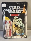 Vintage STAR WARS Stormtrooper Custom 12 Back Card, original gun READ!