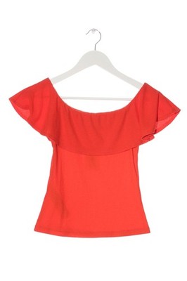MANGO BASICS Carmen-Bluse Damen Bluse Gr. DE 34 hellorange Casual-Look