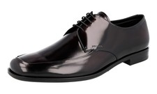 PRADA Leather Derby Dress Shoes - 2EB171 - Brown - US 10/PRADA 9
