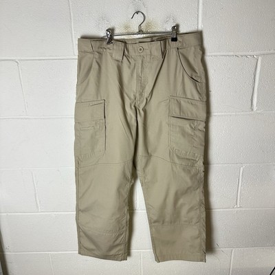 Under Armour Hose Herren W34 L30 beige Cargo Utility Taschen Ripstop Golf