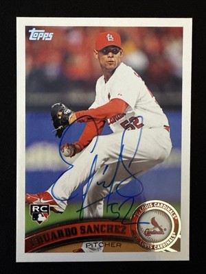 2011 Topps Update Eduardo Sanchez Signed Rookie Card US39 Cardinals Autograph RC