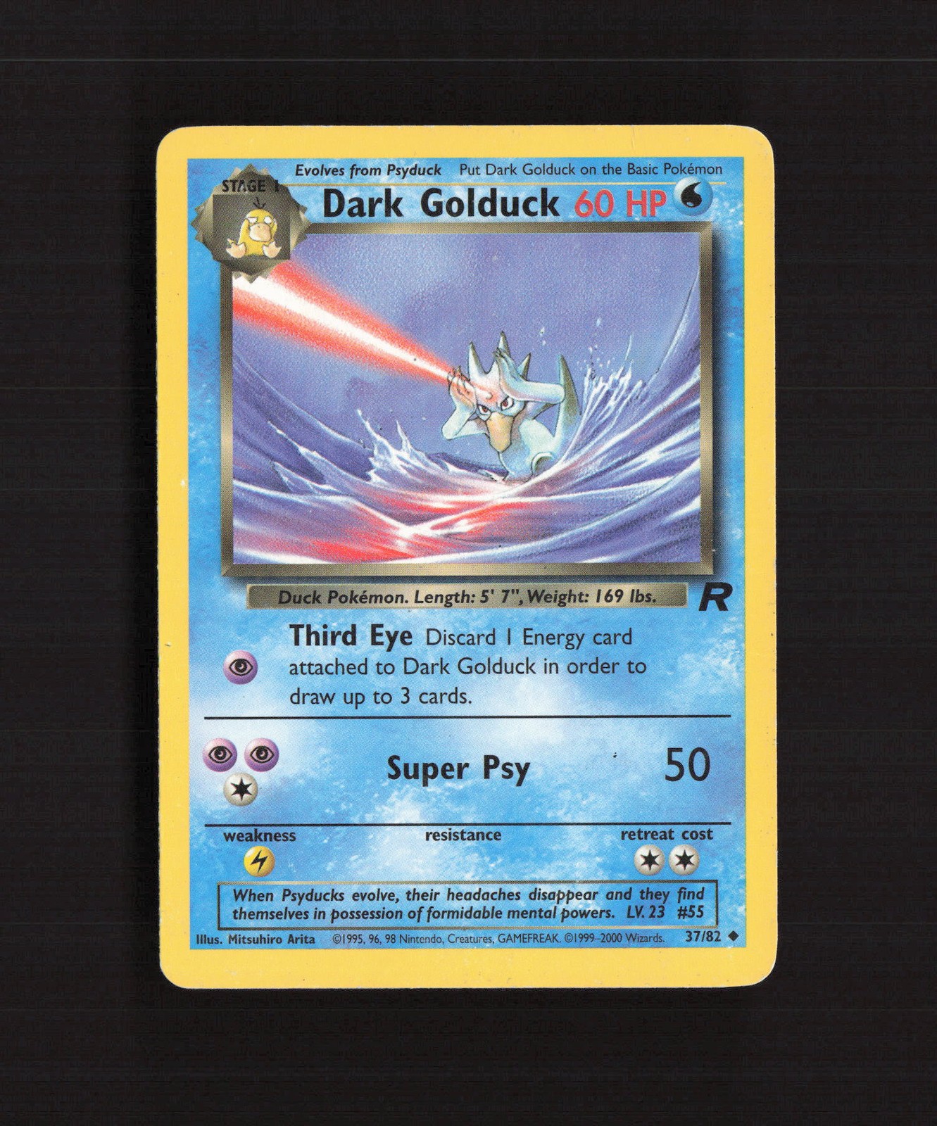 Dark Golduck 37/82 WOTC Team Rocket Uncommon Pokemon Card DMG