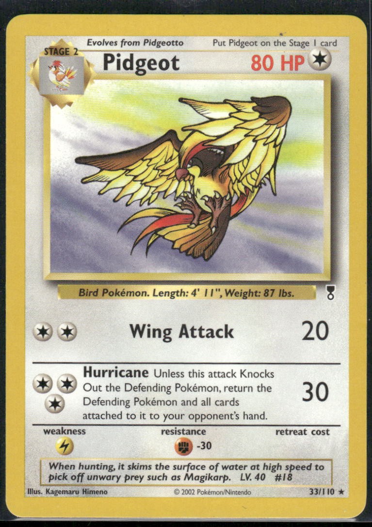 Pidgeot 33/110 Rare Legendary Collection Pokemon Moderately Played
