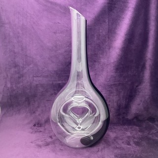 Riedel Crystal Heart Shaped Wine Decanter With Black Stripe Accent MO#8763