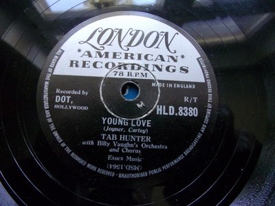 Tab Hunter  Young Love   Schellackplatte 78rpm