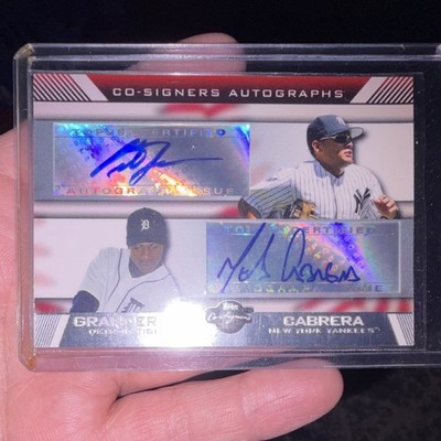 Topps Finest Co-Signers & Rookie Auto Card Lot M. Cabrera  C. Granderson 