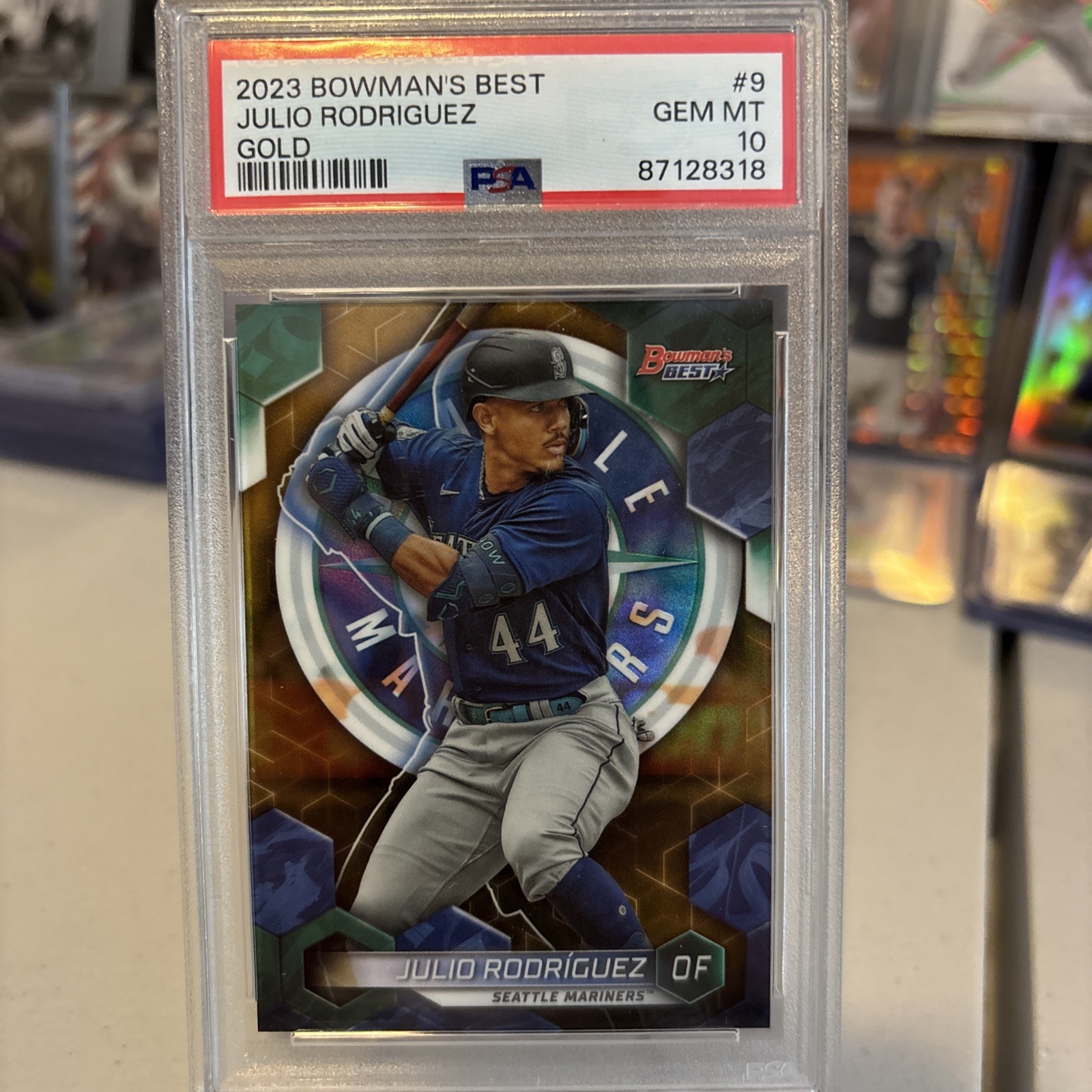 2023 Bowman’s Best Julio Rodriguez # 9 Gold Numbered 💥9/50💥 PSA 10 💥💥