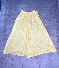 Maeve Anthropologie Pants Womens 0 Yellow Satin Wide Leg Palazzo NEW